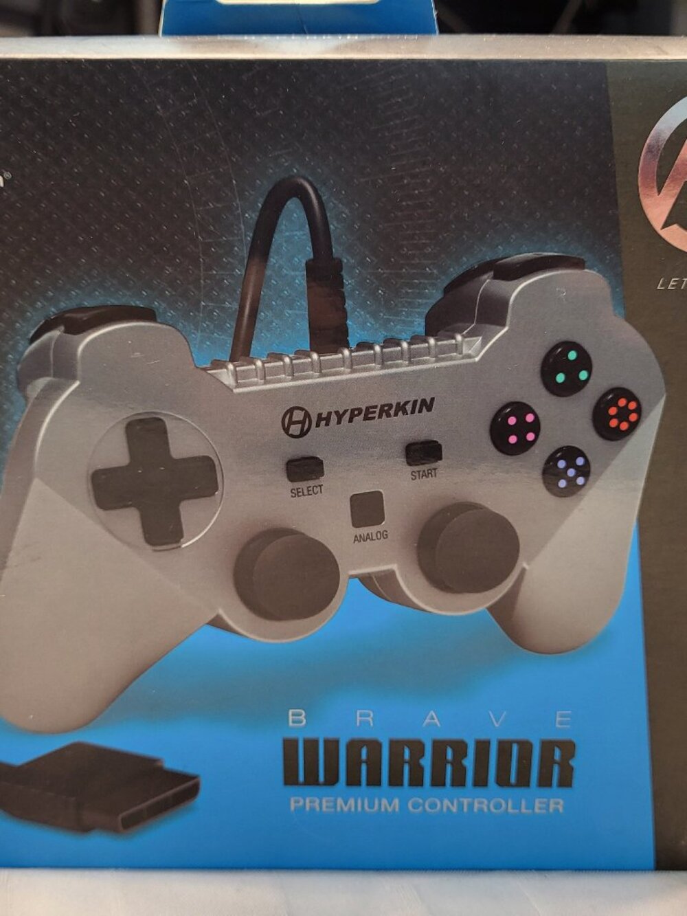 Brave Warrior Premium Contoller for PS2 in Silver by Hyperkin - Open Box
